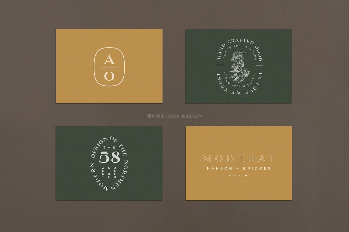 40个极简几何LOGO标志矢量模板 PSD A格式